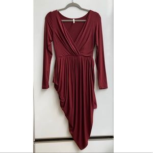 Line Up Asymmetrical Drape Dress S